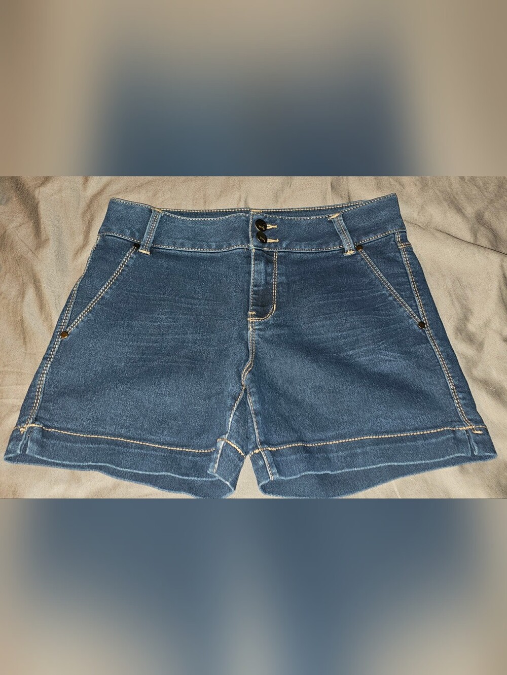 d. jeans Dark Blue Denim Boyfriend Shorts